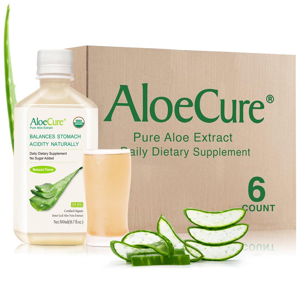 Pure Aloe Vera Juice Natural Flavor - USDA Certified Organic